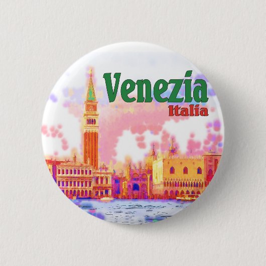 Venezia, Italië Ronde Button 5,7 Cm (Voorkant)