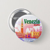 Venezia, Italië Ronde Button 5,7 Cm (Voorkant /achterkant)