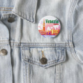 Venezia, Italië Ronde Button 5,7 Cm (In situ)