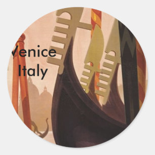 Venezia Italië, Venetië Italië Ronde Sticker