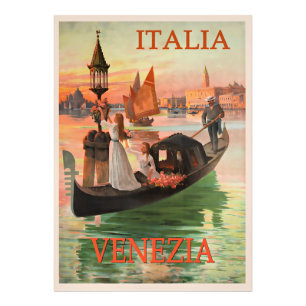Venezia, Italië vintage reisposter, Foto Afdruk