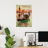 Venezia, Italië vintage reisposter Poster (Thuiskantoor)