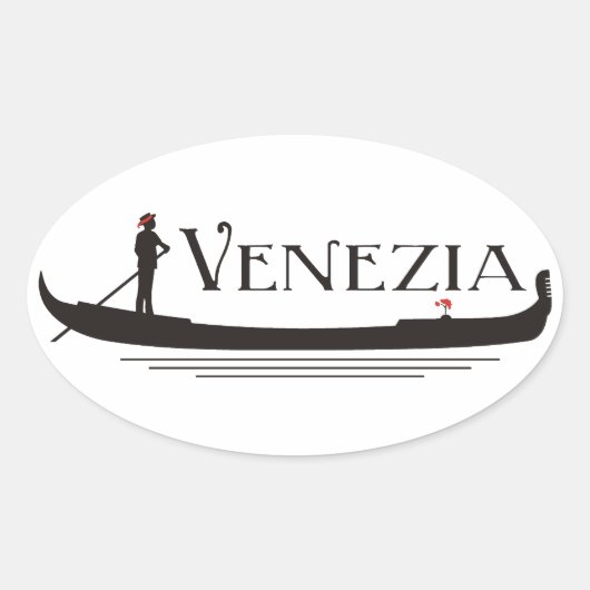 Venezia Ovale Sticker (Voorkant)