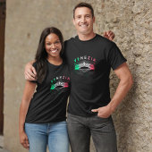 Venezia Rialto Bold Lines Mannen Basic Dark T-shirt