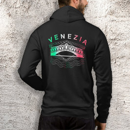 Venezia Rialto Bold Lines Mannen Full Zip Hoodie