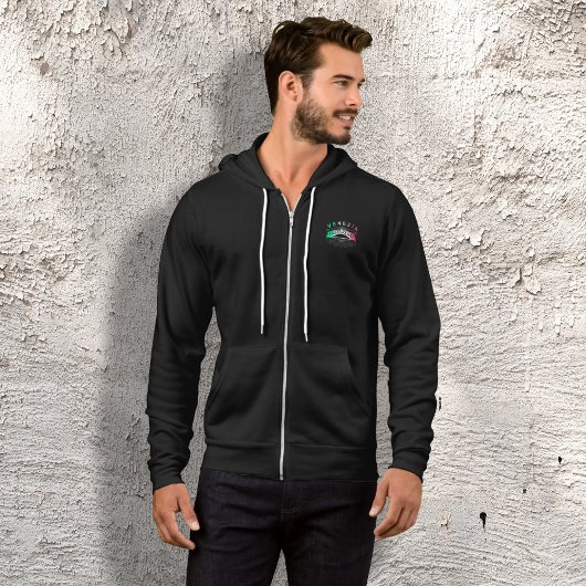 Venezia Rialto Bold Lines Mannen Full Zip Hoodie