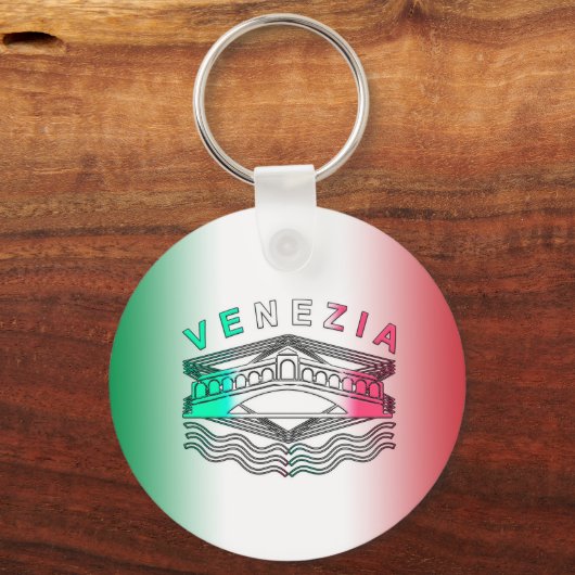 Venezia Rialto Bold Lines Metal Sleutelhanger (Voorkant)