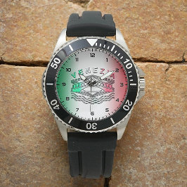 Venezia Rialto Bold Lines roestvrij staal rubber Horloge