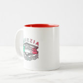 Venezia Rialto Bold Lines Tweekleurige Koffiemok (Voorkant links)