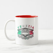 Venezia Rialto Bold Lines Tweekleurige Koffiemok (Links)