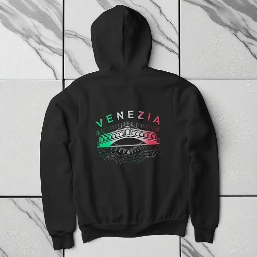 Venezia Rialto Bold Lines Vrouwen Full Zip Hoodie