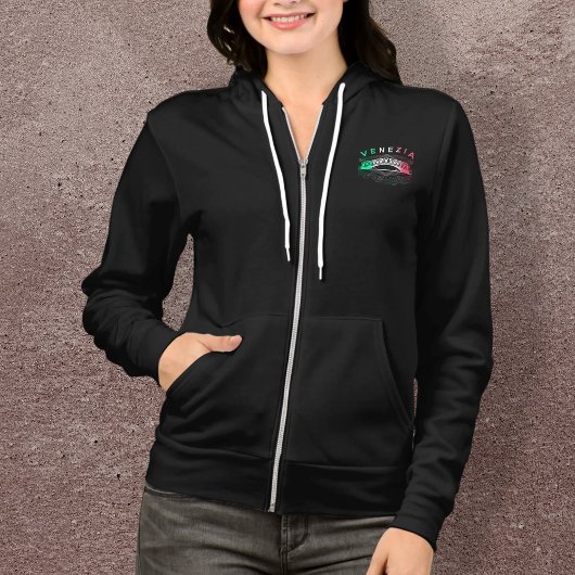 Venezia Rialto Bold Lines Vrouwen Full Zip Hoodie