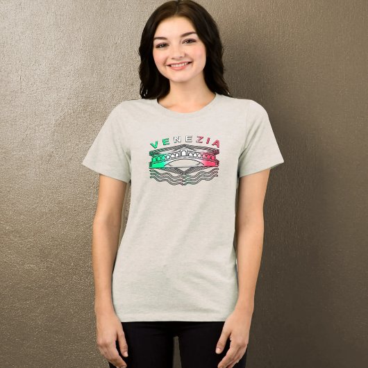 Venezia Rialto Bold Lines Vrouwen Tri-Blend Shirt