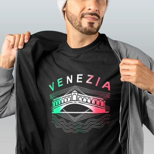 Venezia Rialto Vold Lines Mannen waarde T-shirt