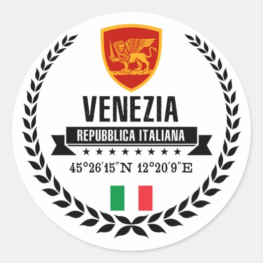 Venezia Ronde Sticker (Voorkant)