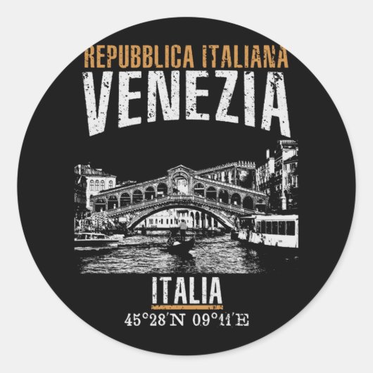 Venezia Ronde Sticker (Voorkant)