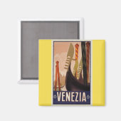 Venezia Venetië Boats Poster Magnet (Voorkant / Achterkant)