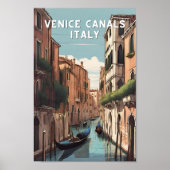 Venezia Venetië canalas italië Venetiaanse reizen Poster (Voorkant)