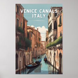 Venezia Venetië canalas italië Venetiaanse reizen Poster