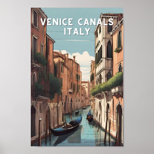 Venezia Venetië canalas italië Venetiaanse reizen Poster (Voorkant)