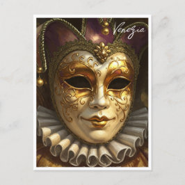 Venezia Venetië Italië Carnaval Mask Briefkaart