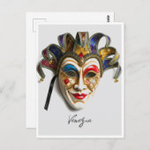 Venezia Venetië Italië Carnaval Mask Briefkaart (Voorkant / Achterkant)