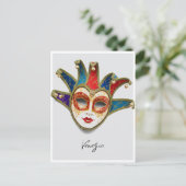 Venezia Venetië Italië Carnaval Mask Briefkaart (Staand voorkant)