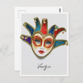 Venezia Venetië Italië Carnaval Mask Briefkaart (Voorkant / Achterkant)