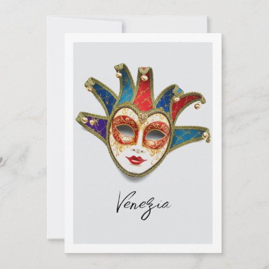 Venezia Venetië Italië Carnaval Mask Feestdagenkaart (Voorkant)