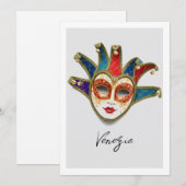 Venezia Venetië Italië Carnaval Mask Feestdagenkaart (Voorkant / Achterkant)
