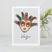 Venezia Venetië Italië Carnaval Mask Feestdagenkaart (Staand voorkant)