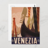 Venezia Venetië Italië Europa Vintage Travel Briefkaart (Voorkant / Achterkant)