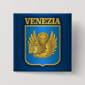 Venezia (Venetië) Vierkante Button 5,1 Cm (Voorkant)