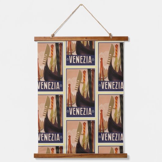  Venezia Venice Boats Pattern Hangend Wandkleed (Voorkant)