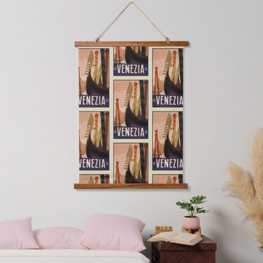  Venezia Venice Boats Pattern Hangend Wandkleed (Slaapkamer)