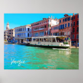Venezia Venice Grand Canal Water Bus Poster (Voorkant)