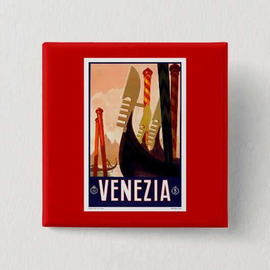  Venezia Vierkante Button 5,1 Cm (Voorkant)