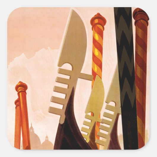 Venezia Vierkante Sticker (Voorkant)