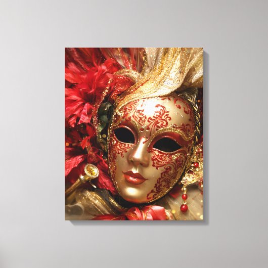 Venezianisch Maskerade Masker Canvas Wand Kunst Afdruk (Voorkant)