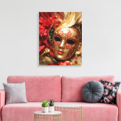 Venezianisch Maskerade Masker Canvas Wand Kunst Afdruk (Insitu (Woonkamer))