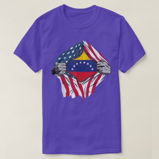 Venezolaans bloed binnen Venezuela vlag Bandera T-shirt (Design voorkant)
