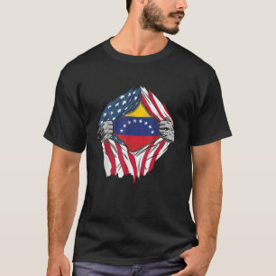 Venezolaans bloed binnen Venezuela vlag Bandera T-shirt