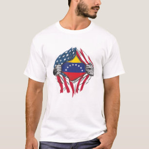 Venezolaans bloed binnen Venezuela vlag Bandera T-shirt