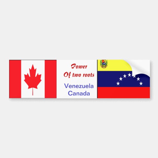 Venezolaans-canadese bumperstickers (Voorkant)