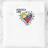 Venezolaans hart ronde sticker (Tas)