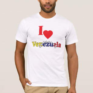 venezolaans,mannen hart, ik hou van Venezuela ,vla T-shirt