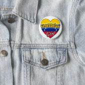 Venezolaans meisje ronde button 5,7 cm (In situ)