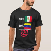 Venezolaans plus Mexicaans erfgoed van de Mix Flag T-shirt (Voorkant)