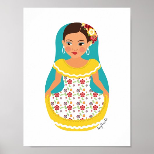 Venezolaans Poster Dancer Matryoshka (Voorkant)