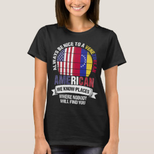 Venezolaanse Amerikaan kent Venezuela vlag T-shirt